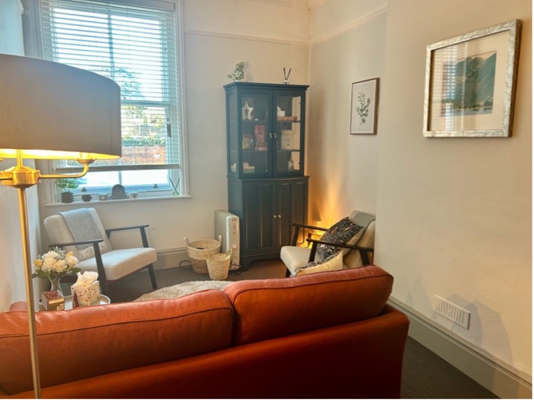 Elm Counselling therapy room showing a calm, reflective space